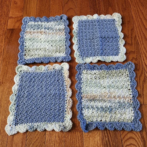 Crochet Stone Wash Washcloth and Face Disc Set - Picture 2 of 10